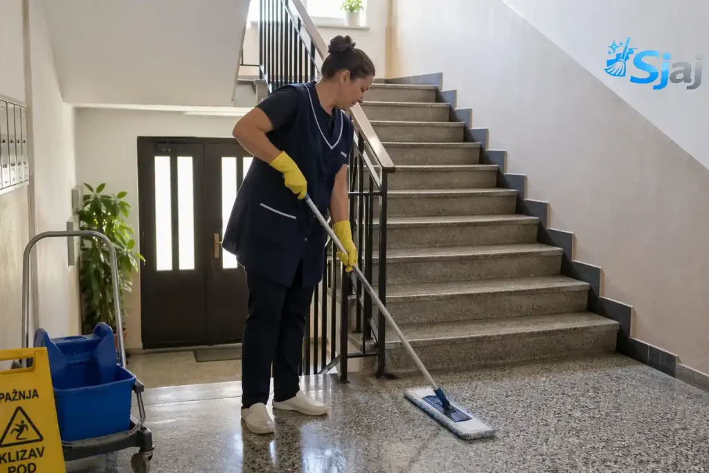 najčešće greške u održavanju stubišta - servis za čišćenje stubišta Sjaj